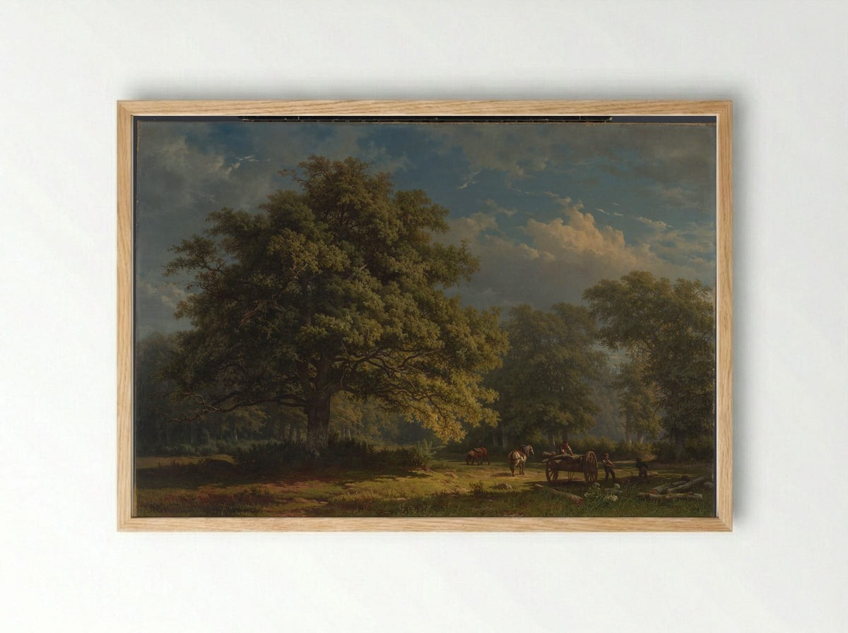 Gezicht in het Bentheimse bos - George Andries Roth - Framed Print Wood