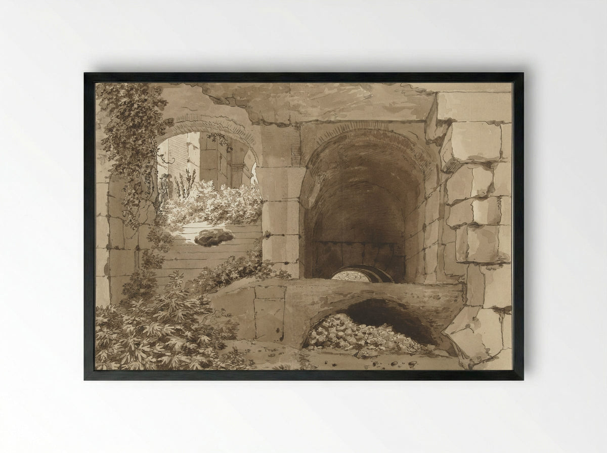 Gezicht in het Colosseum - Jean Grandjean - Framed Print Black