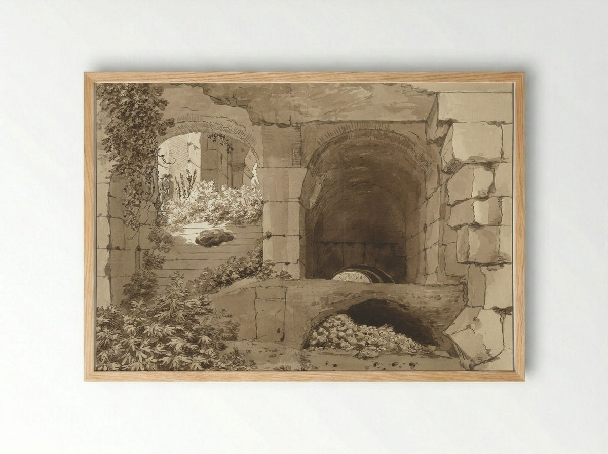 Gezicht in het Colosseum - Jean Grandjean - Framed Print Wood