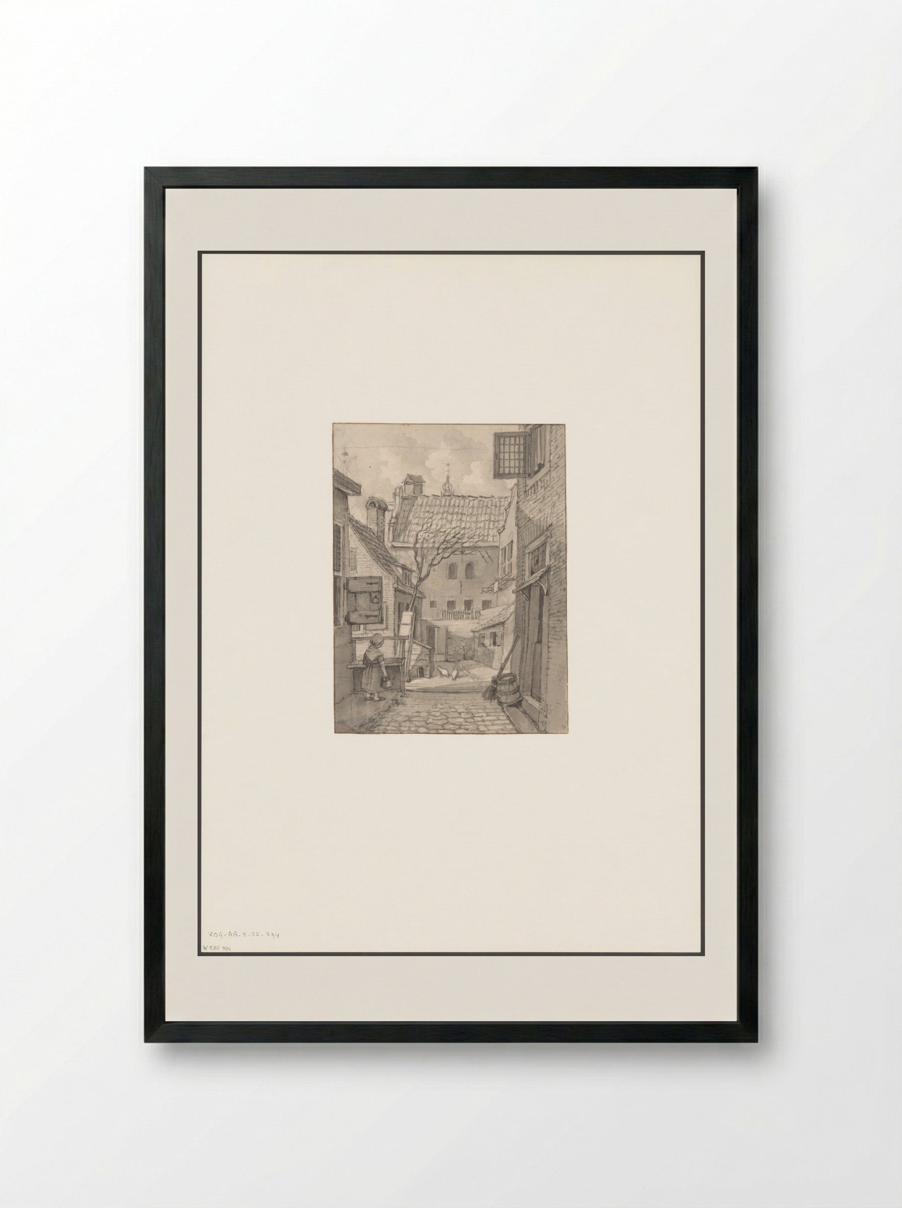 Gezicht op Amstel 22-24 - Gerrit Lamberts - Framed Print Black