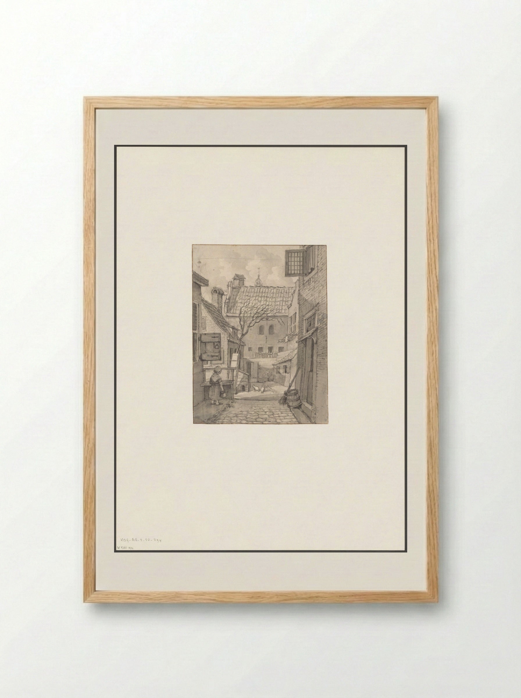 Gezicht op Amstel 22-24 - Gerrit Lamberts - Framed Print Wood