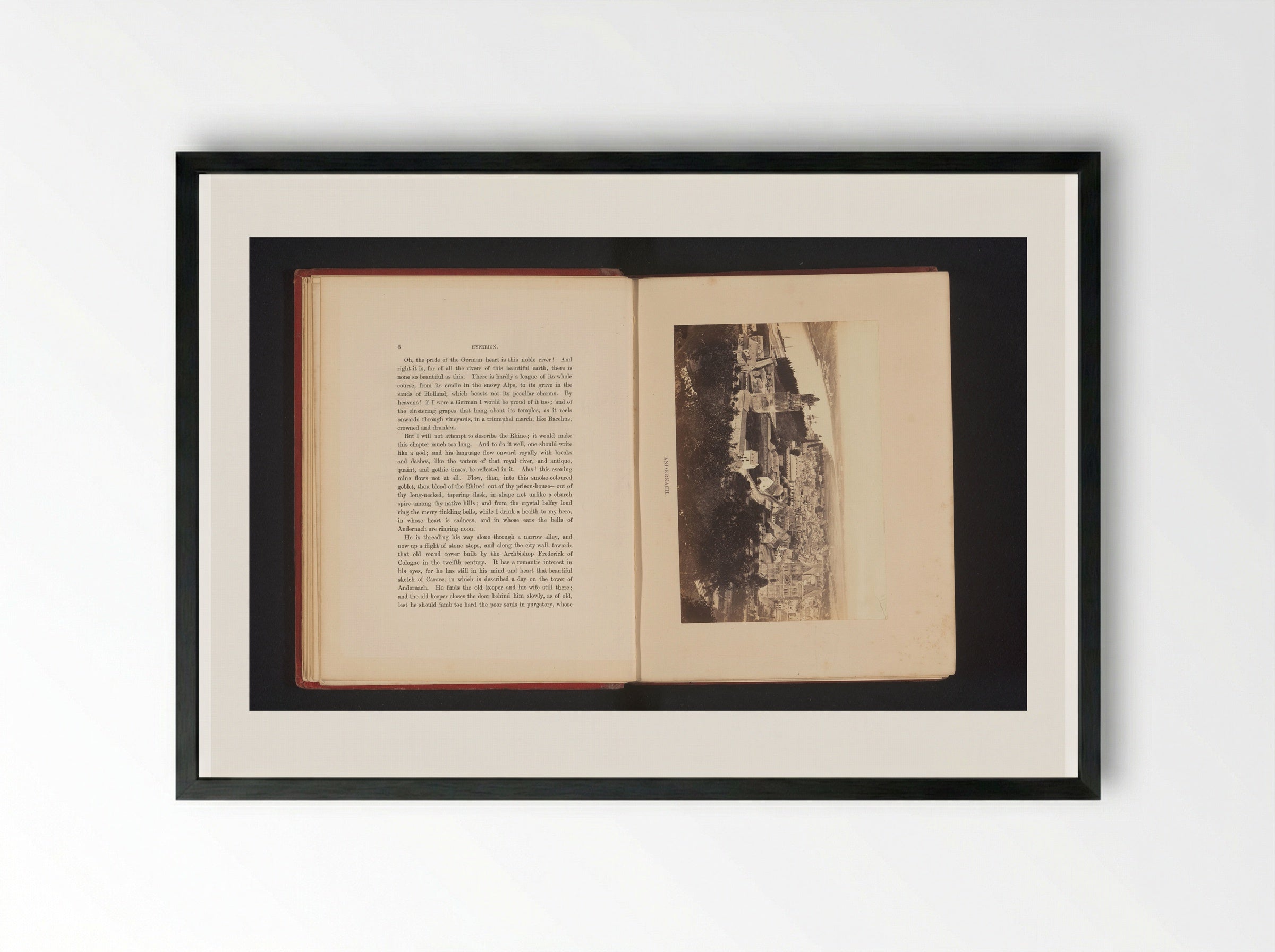Gezicht op Andernach - Francis Frith - Framed Print Black