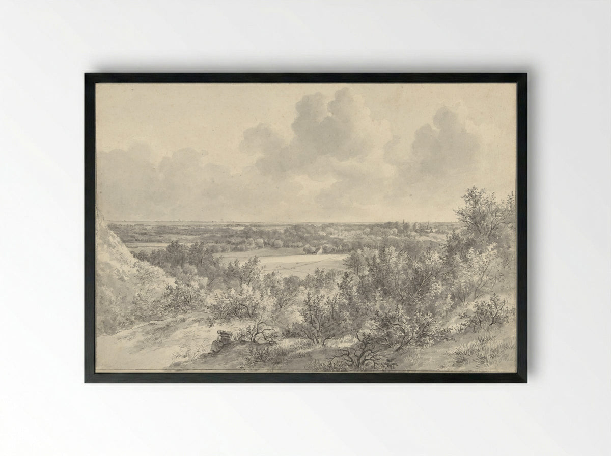 Gezicht op Bloemendaal, vanaf Zomerzorg - Gerrit Jan Michaëlis - Framed Print Black