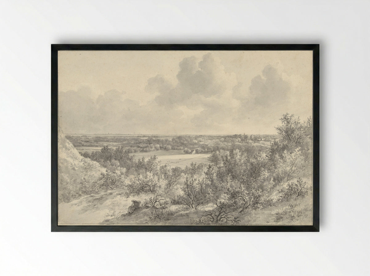 Gezicht op Bloemendaal, vanaf Zomerzorg - Gerrit Jan Michaëlis - Framed Print Black