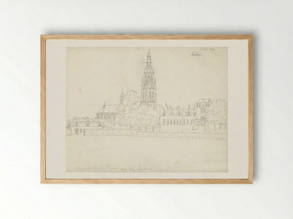 Gezicht op Breda - Cornelis Pronk - Framed Print Wood
