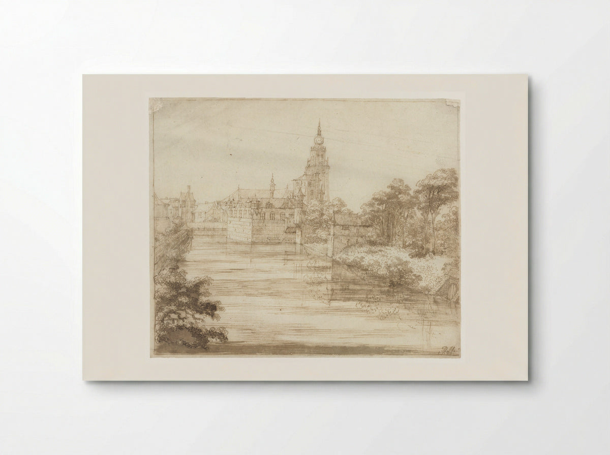 Gezicht op Breda - Philips Huygens - Poster