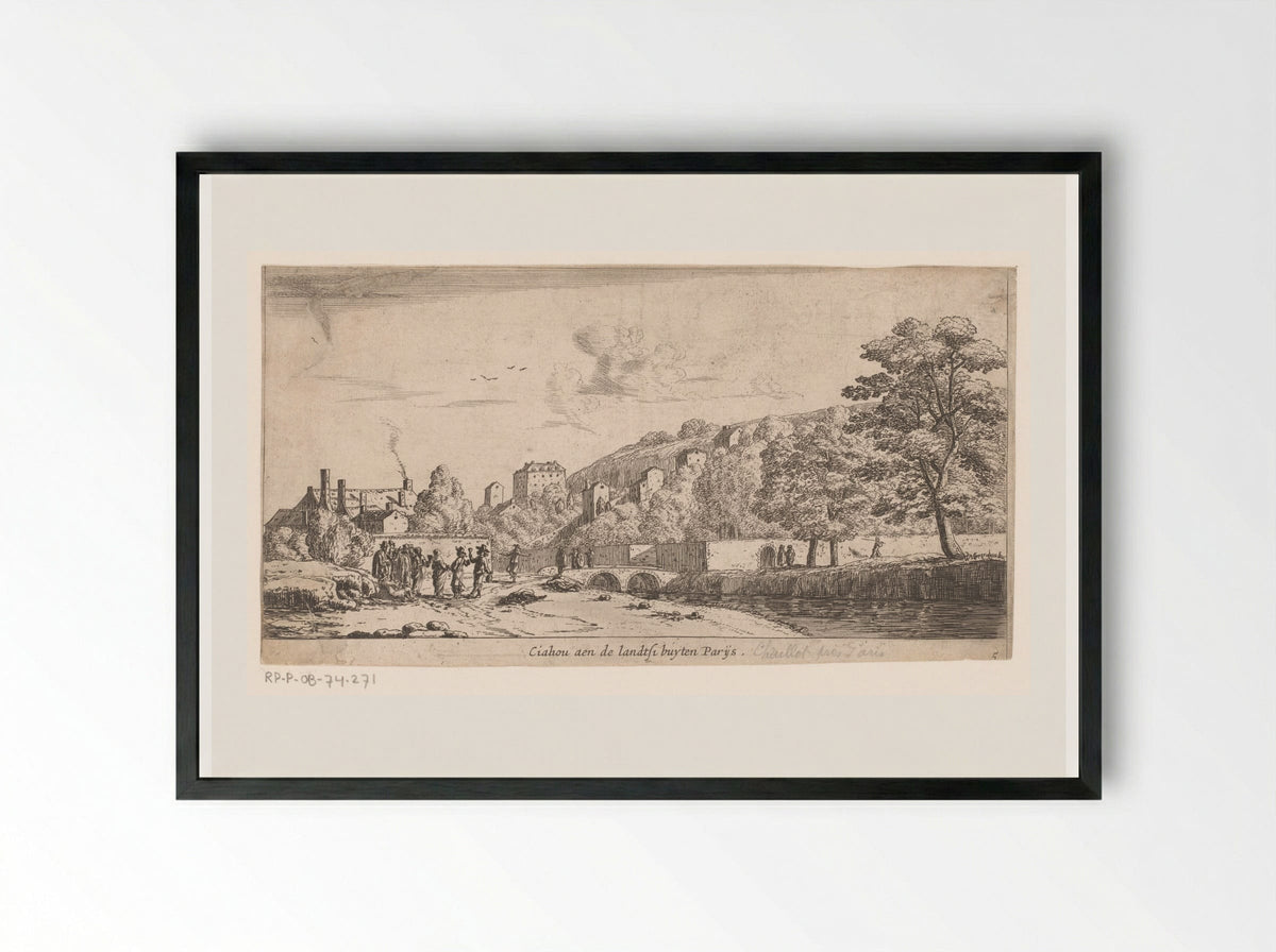 Gezicht op Chaillot - Reinier Nooms - Framed Print Black