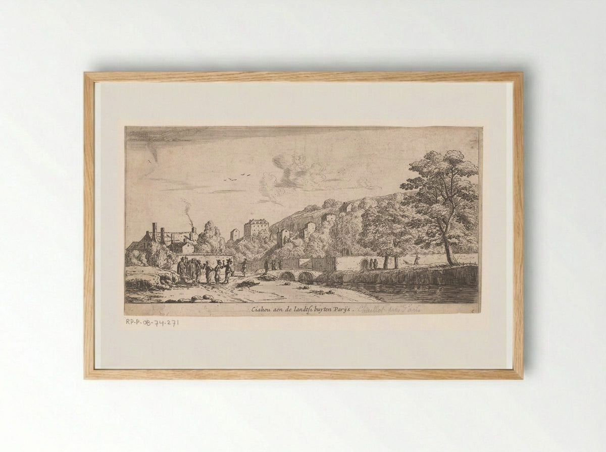 Gezicht op Chaillot - Reinier Nooms - Framed Print Wood