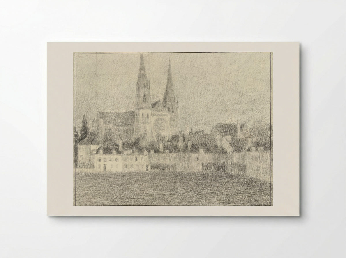 Gezicht op Chartres - Henri Eugène Le Sidaner - Poster