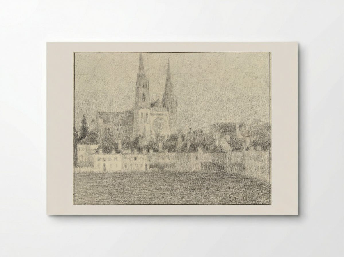 Gezicht op Chartres - Henri Eugène Le Sidaner - Poster
