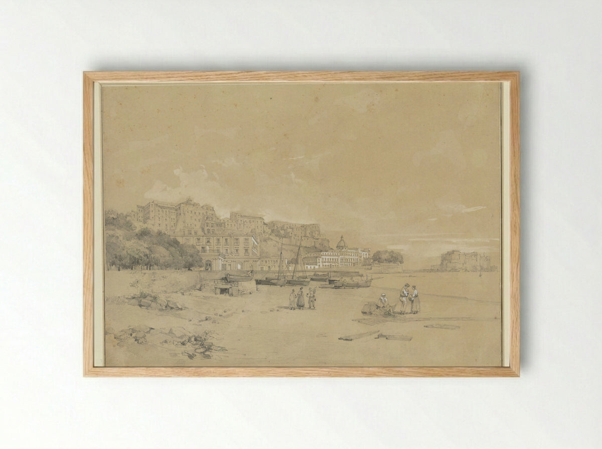 Gezicht op Chiatanone, Veduta del Chiatanone - Antoine Eugène Ernest Buttura - Framed Print Wood