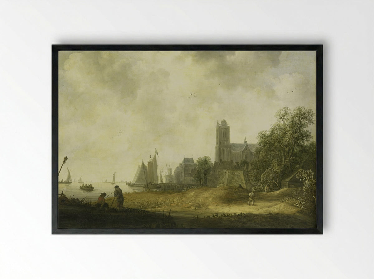 Gezicht op Dordrecht - Wouter Knijff - Framed Print Black