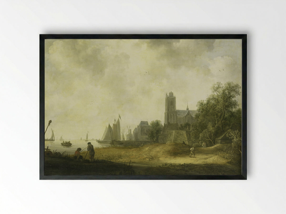 Gezicht op Dordrecht - Wouter Knijff - Framed Print Black