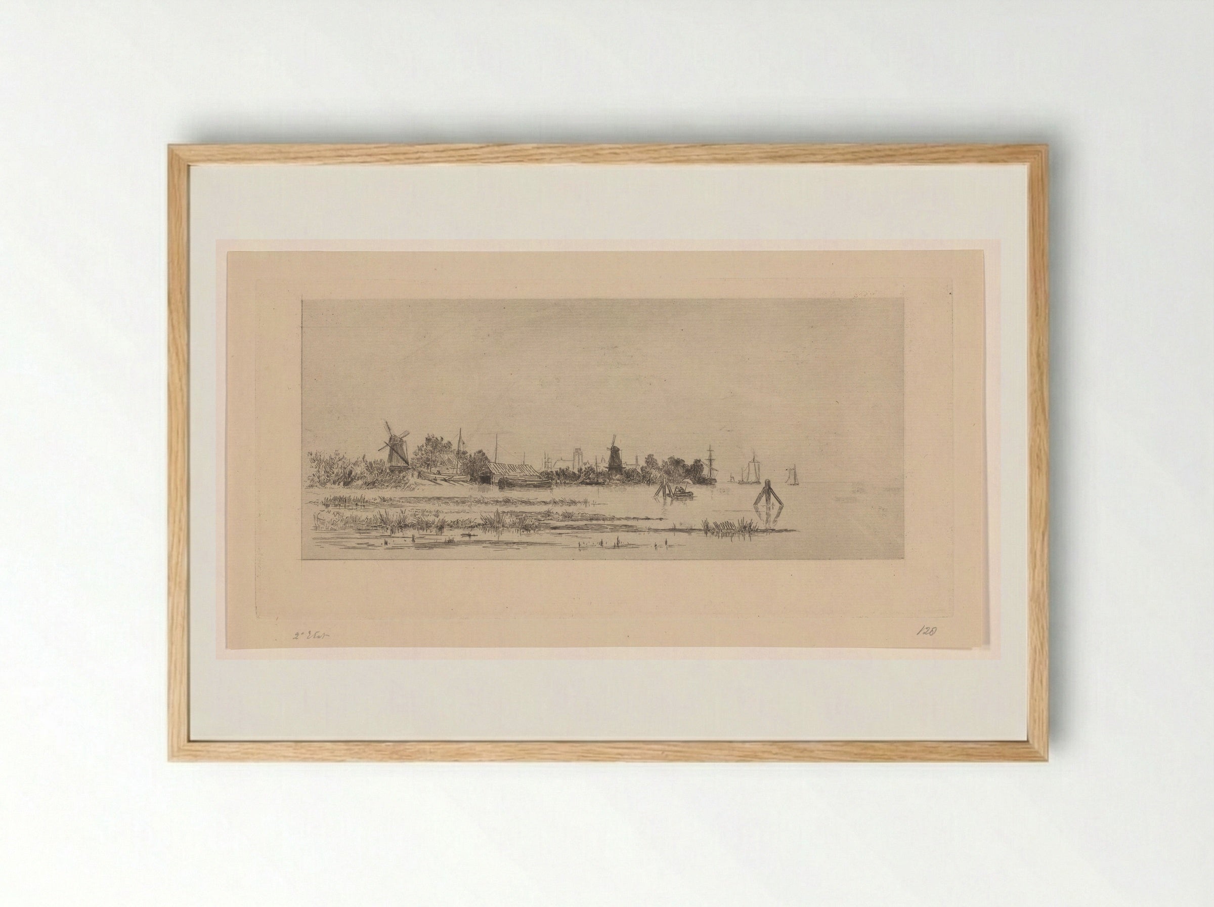 Gezicht op Dordrecht - Carel Nicolaas Storm van 's-Gravesande - Framed Print Wood