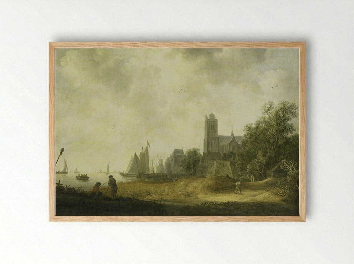 Gezicht op Dordrecht - Wouter Knijff - Framed Print Wood