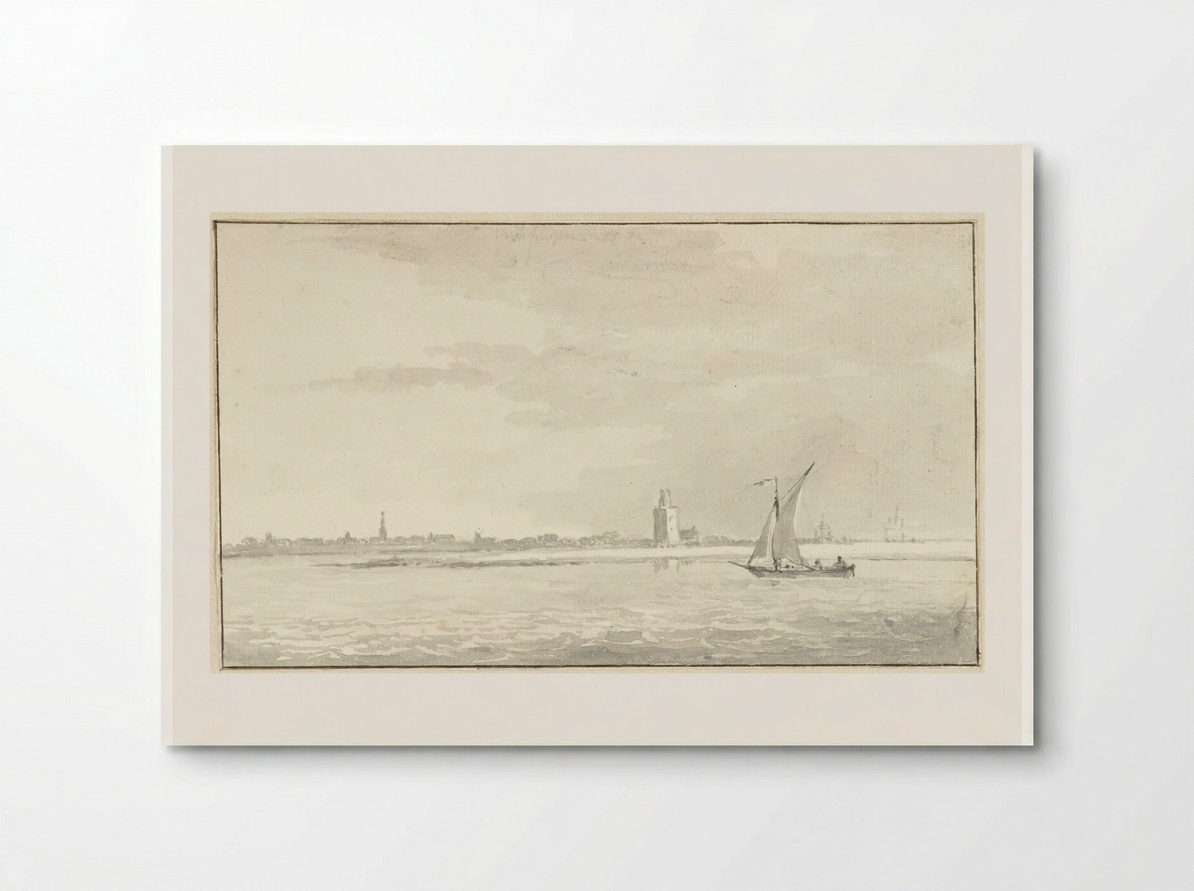 Gezicht op Enkhuizen van zee - Aert Schouman - Poster