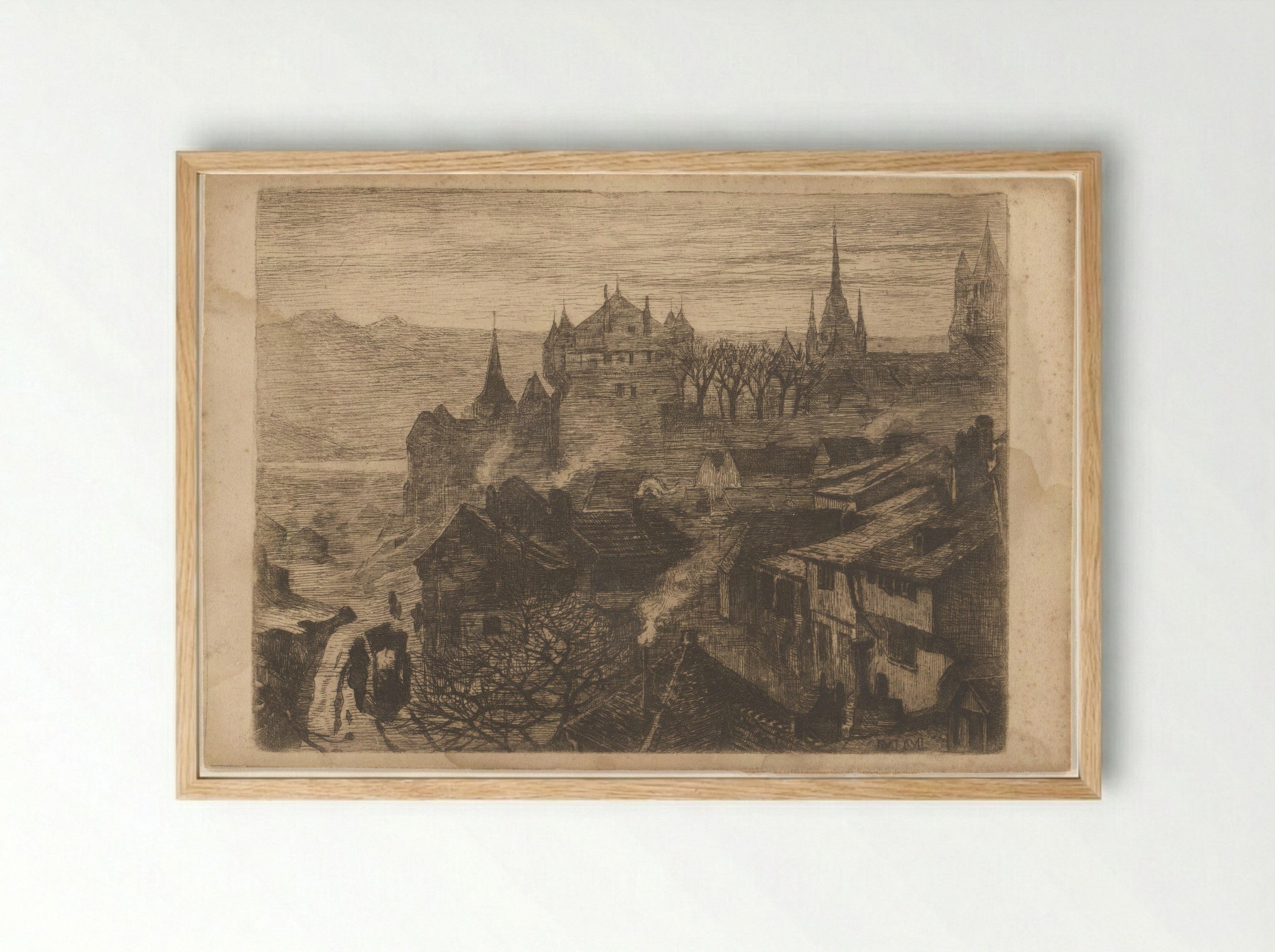 Gezicht op Freiburg - Philip Zilcken - Framed Print Wood