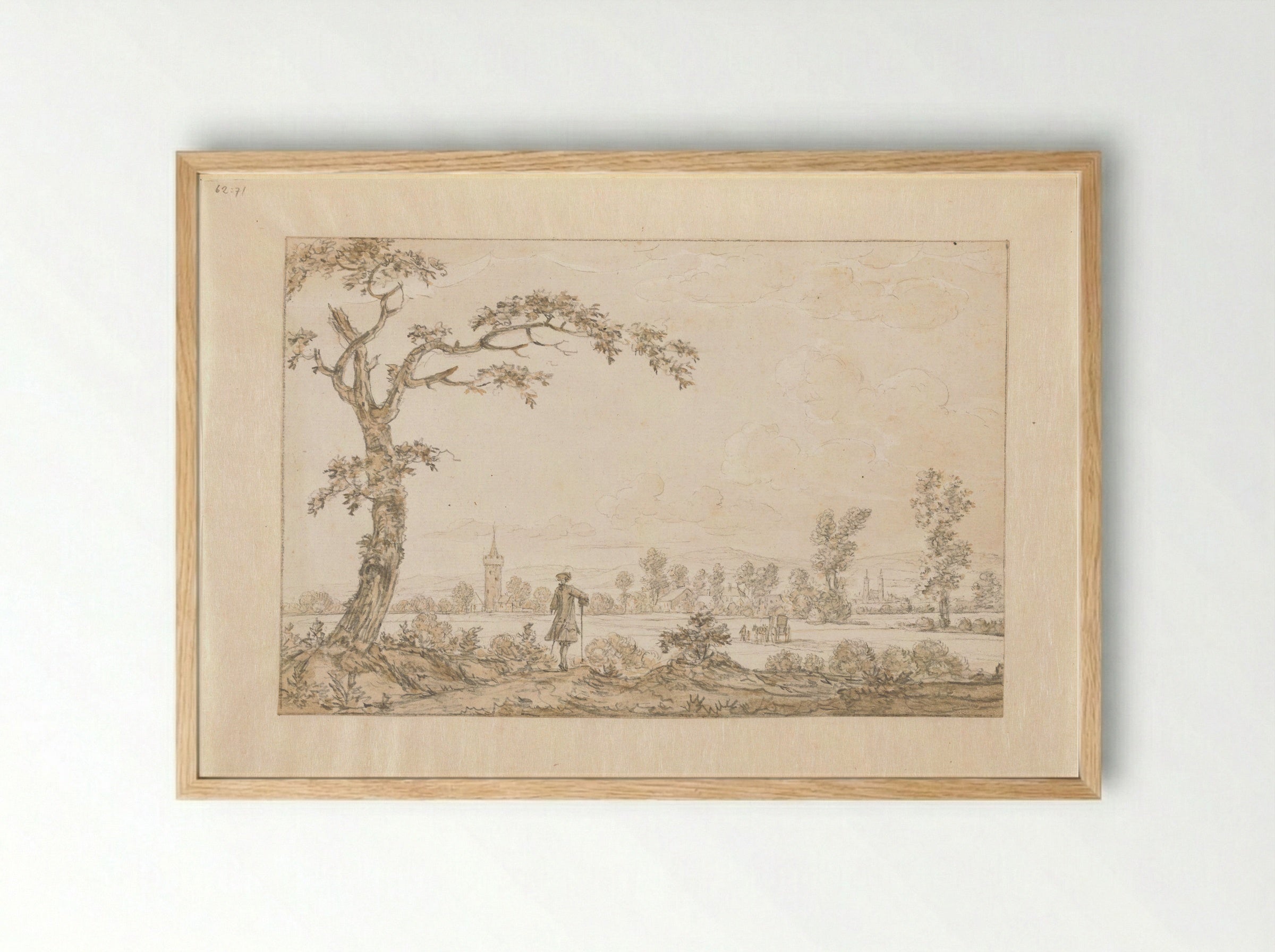 Gezicht op Höchst, bij Frankfurt - Johann Goll van Frankenstein (I) - Framed Print Wood