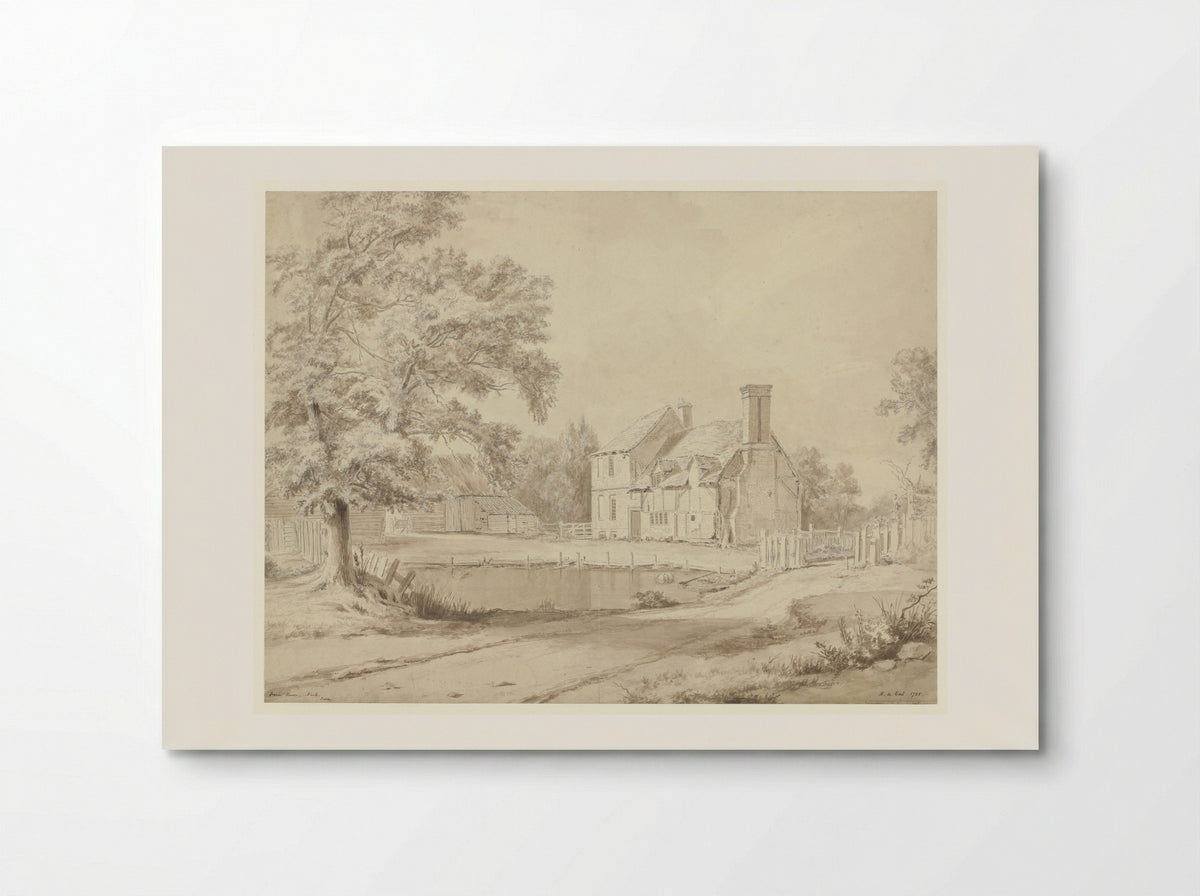 Gezicht op Harm House te Nock in Surrey - Hendrik Frans de Cort - Poster