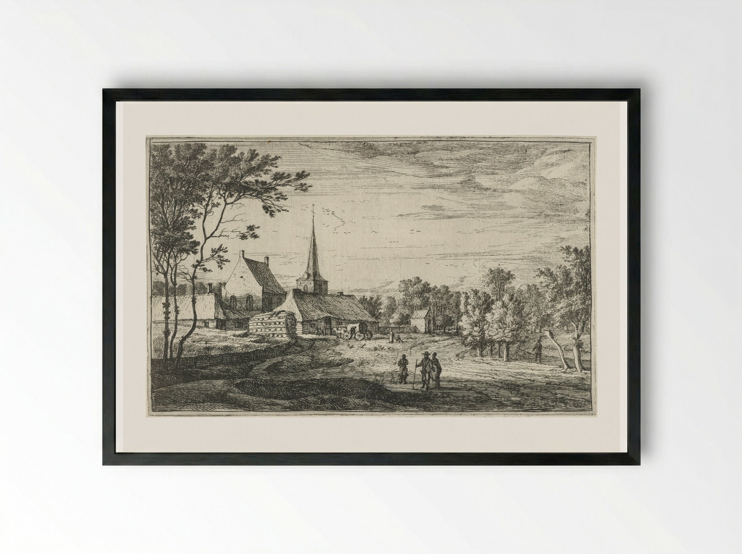 Gezicht op Heesbeen - Roelant Roghman - Framed Print Black