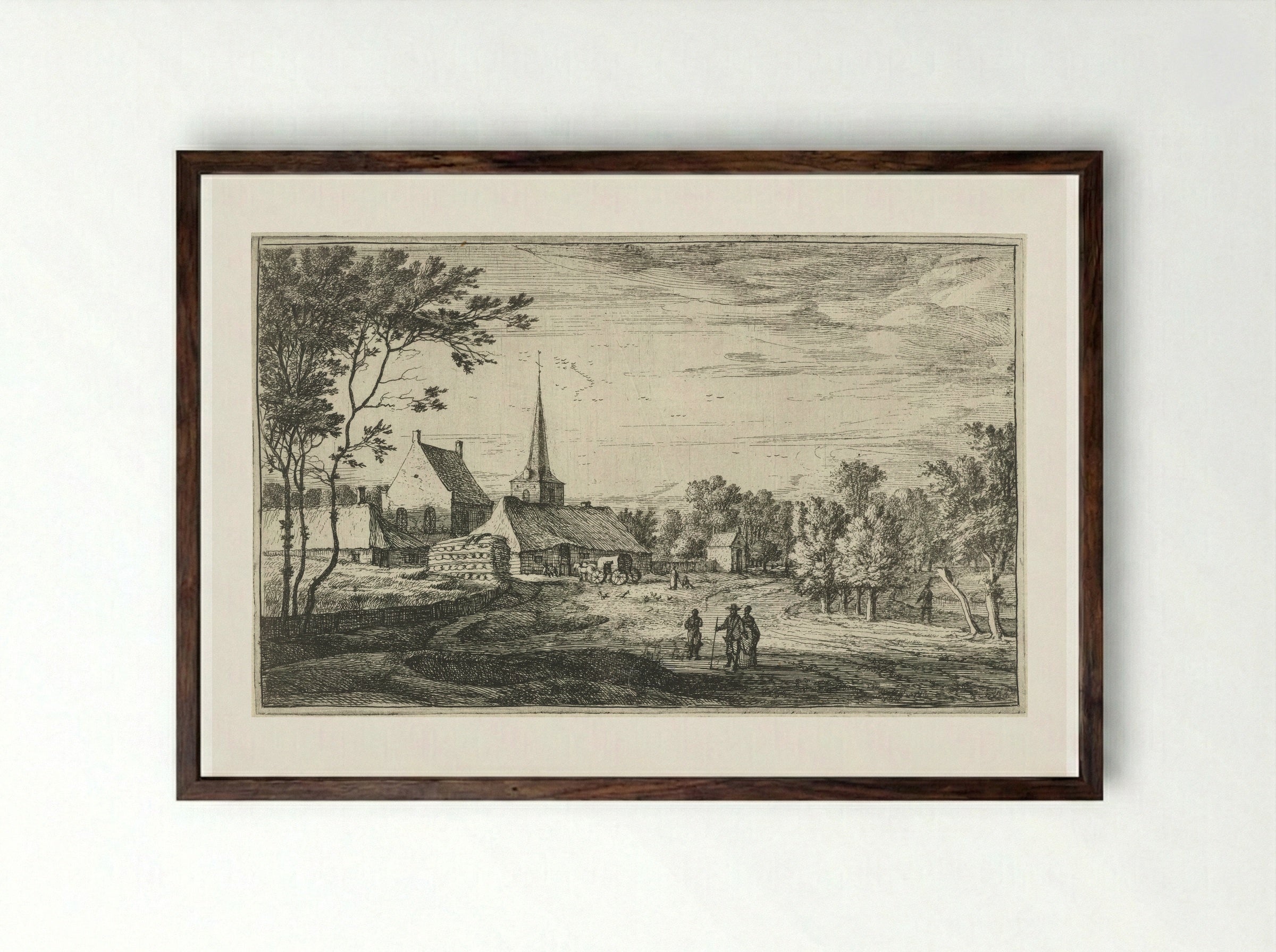 Gezicht op Heesbeen - Roelant Roghman - Framed Print Dark Wood