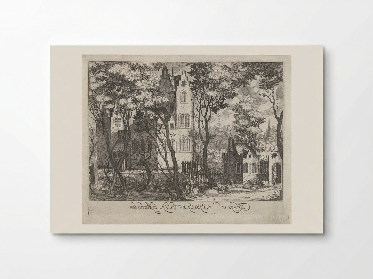 Gezicht op Huis Kostverloren nabij Amsterdam - Simon Frisius - Poster