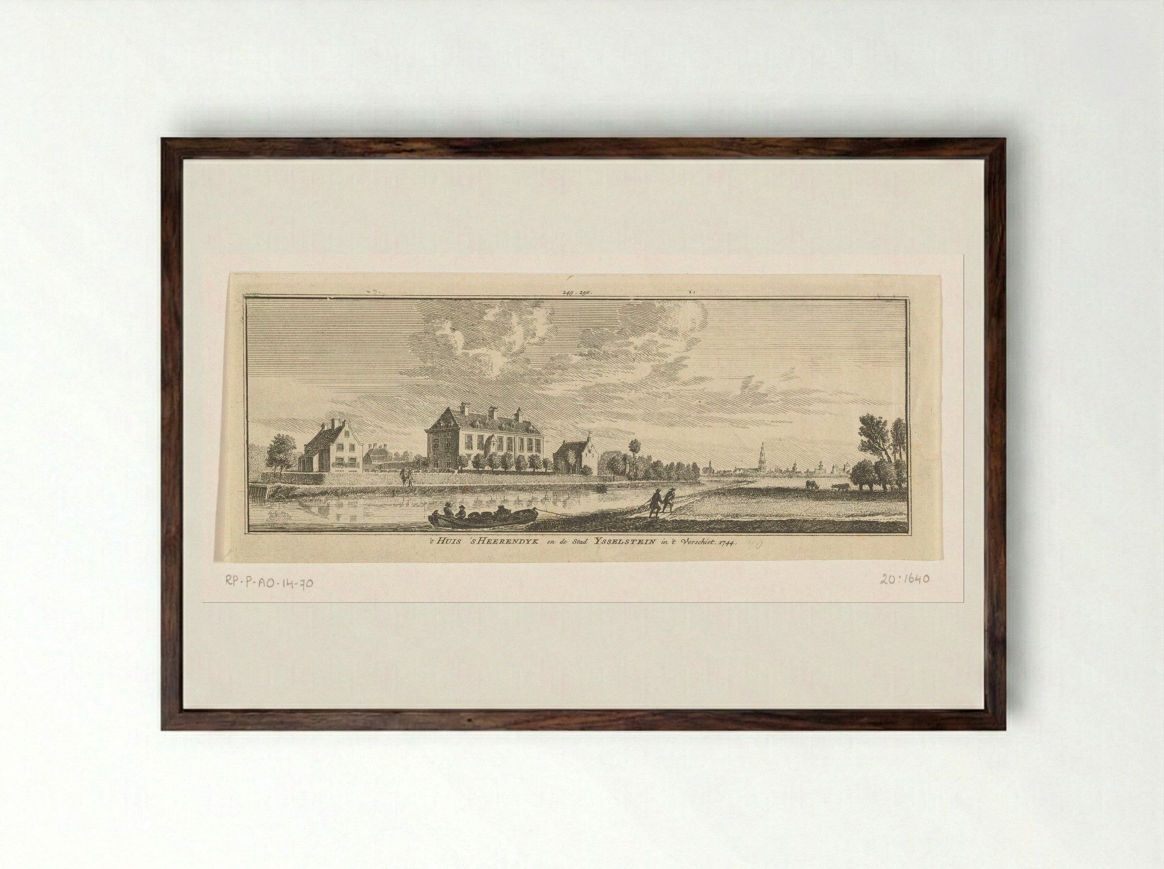 Gezicht op Huis 's Heerendijk - Hendrik Spilman - Framed Print Dark Wood