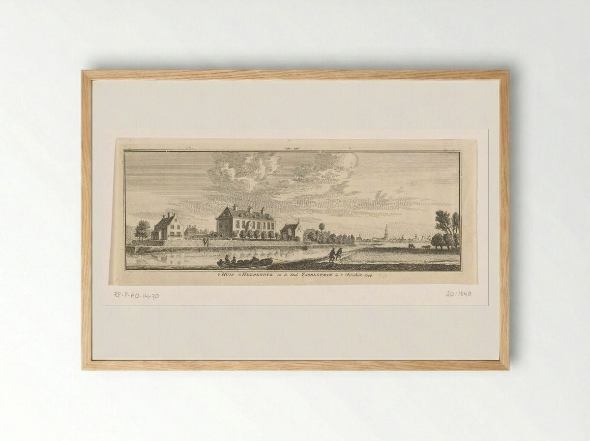 Gezicht op Huis 's Heerendijk - Hendrik Spilman - Framed Print Wood