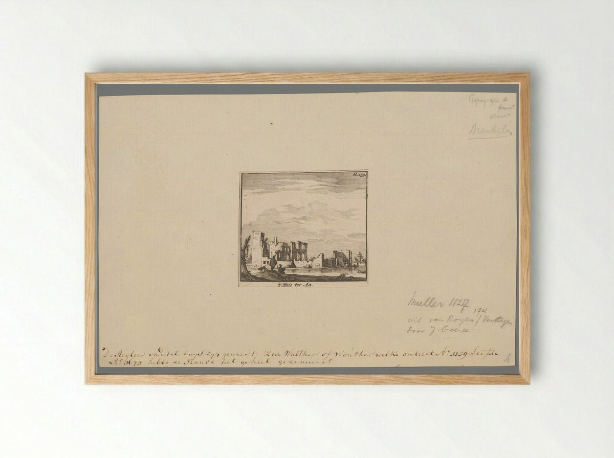 Gezicht op Huis ter Aa bij Breukelen - Jacob van Royen - Framed Print Wood