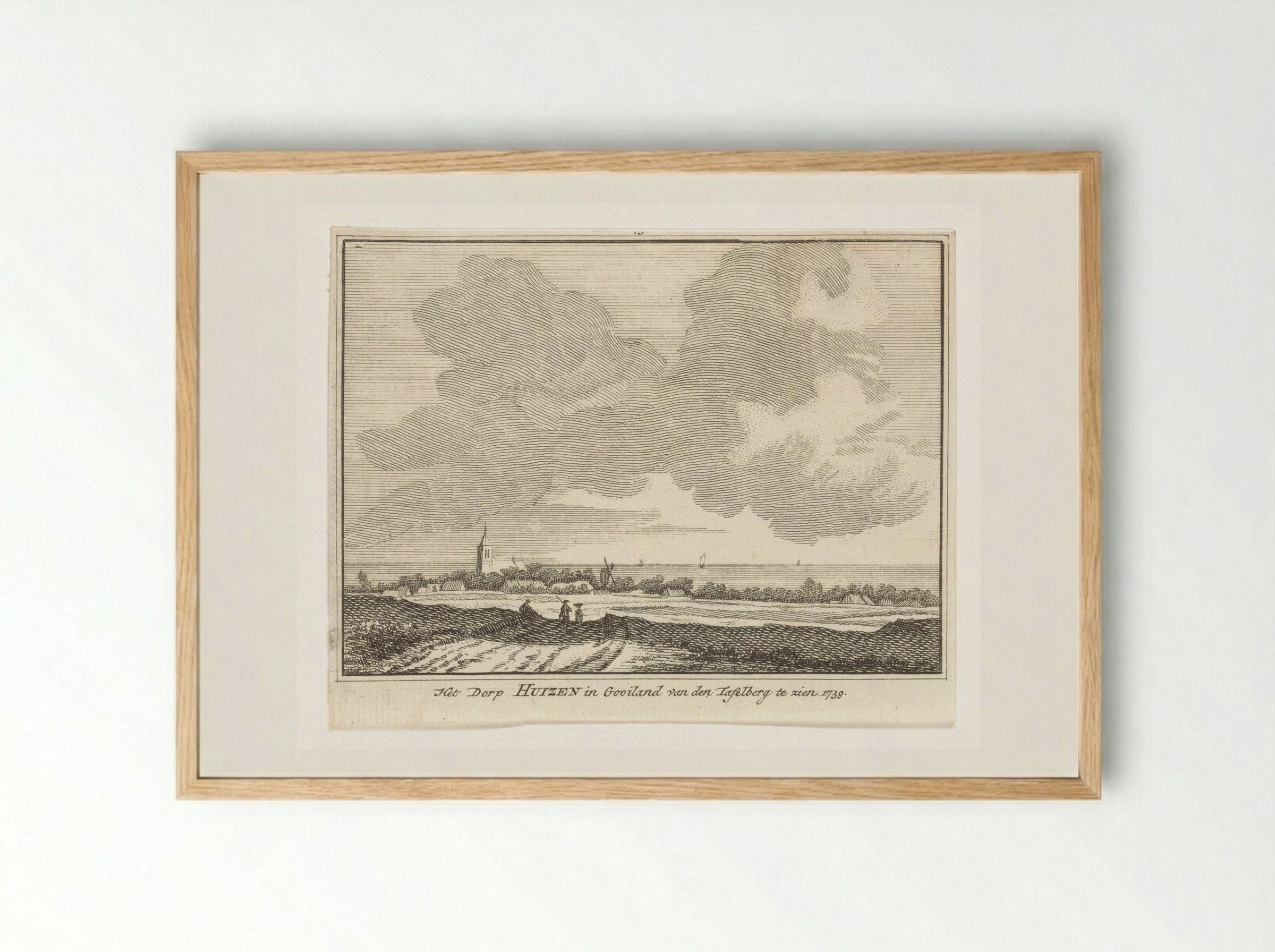 Gezicht op Huizen - Hendrik Spilman - Framed Print Wood