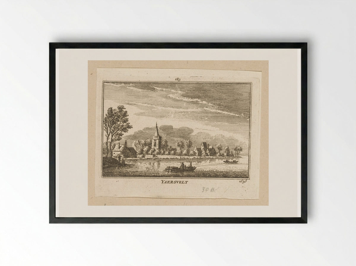 Gezicht op Jaarsveld - Abraham Rademaker - Framed Print Black
