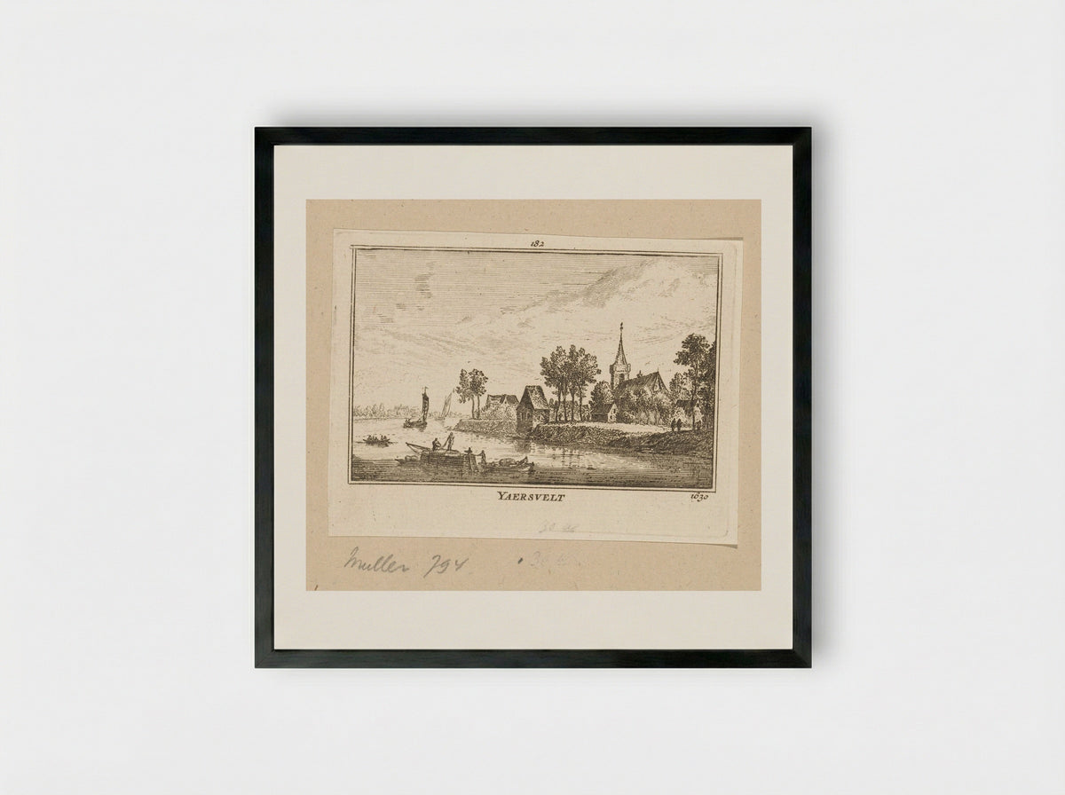 Gezicht op Jaarsveld - Abraham Rademaker - Framed Print Black