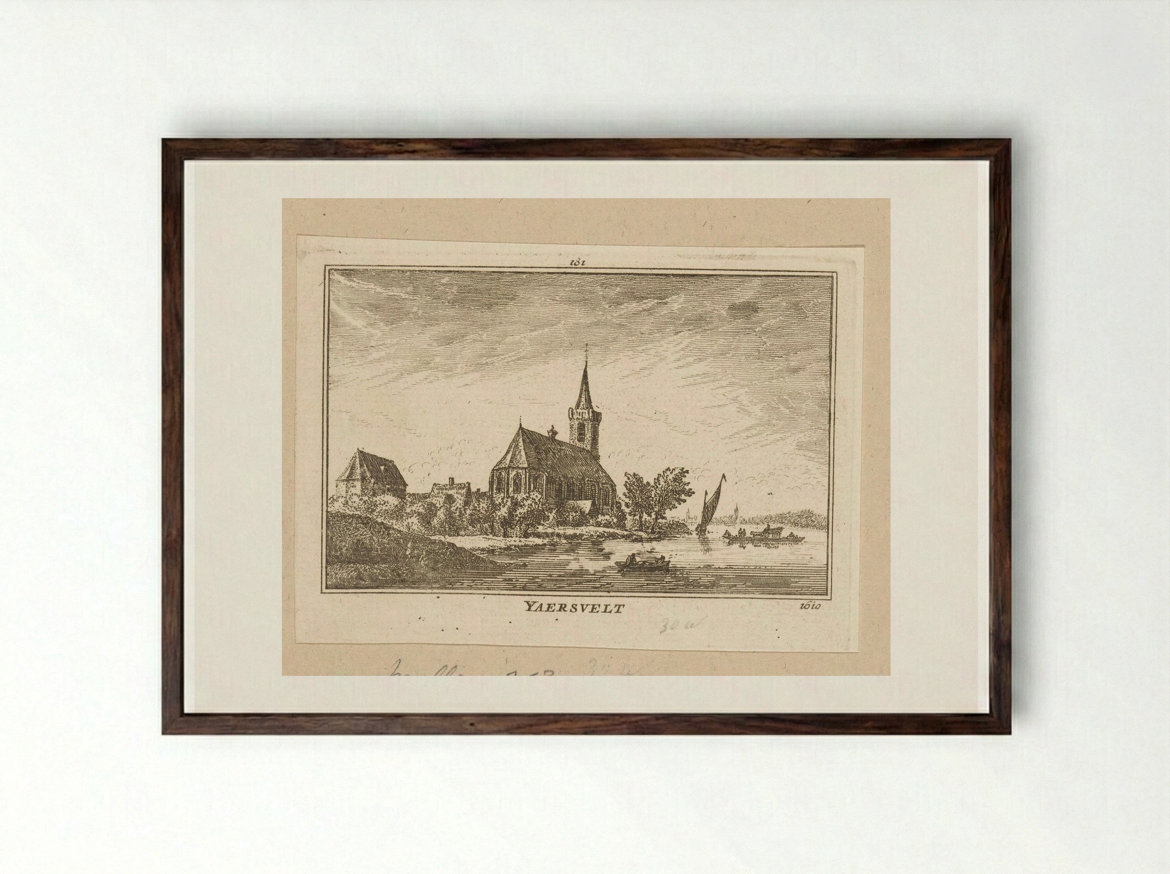 Gezicht op Jaarsveld - Abraham Rademaker - Framed Print Dark Wood