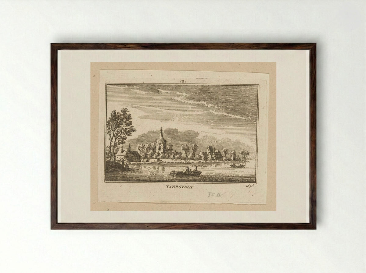 Gezicht op Jaarsveld - Abraham Rademaker - Framed Print Dark Wood