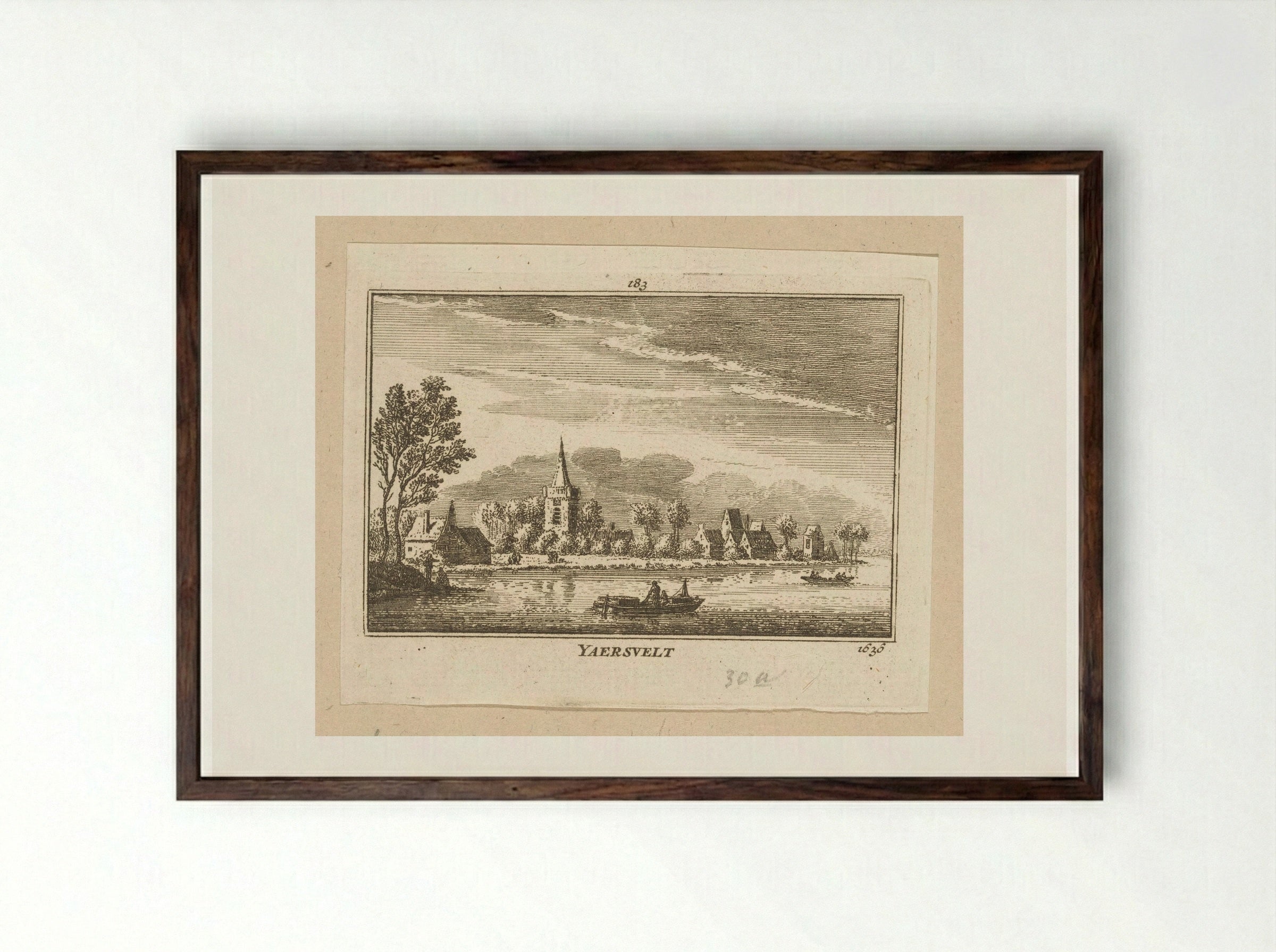 Gezicht op Jaarsveld - Abraham Rademaker - Framed Print Dark Wood