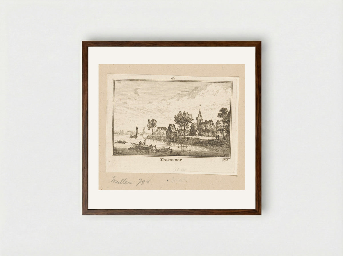 Gezicht op Jaarsveld - Abraham Rademaker - Framed Print Dark Wood