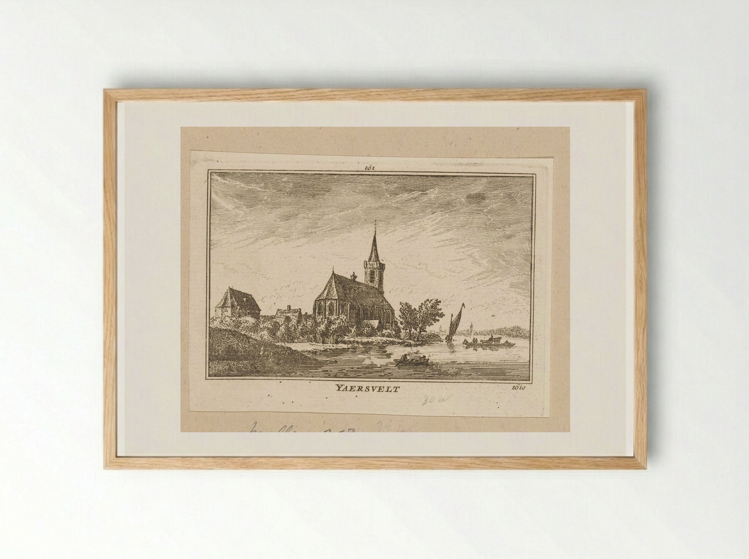 Gezicht op Jaarsveld - Abraham Rademaker - Framed Print Wood