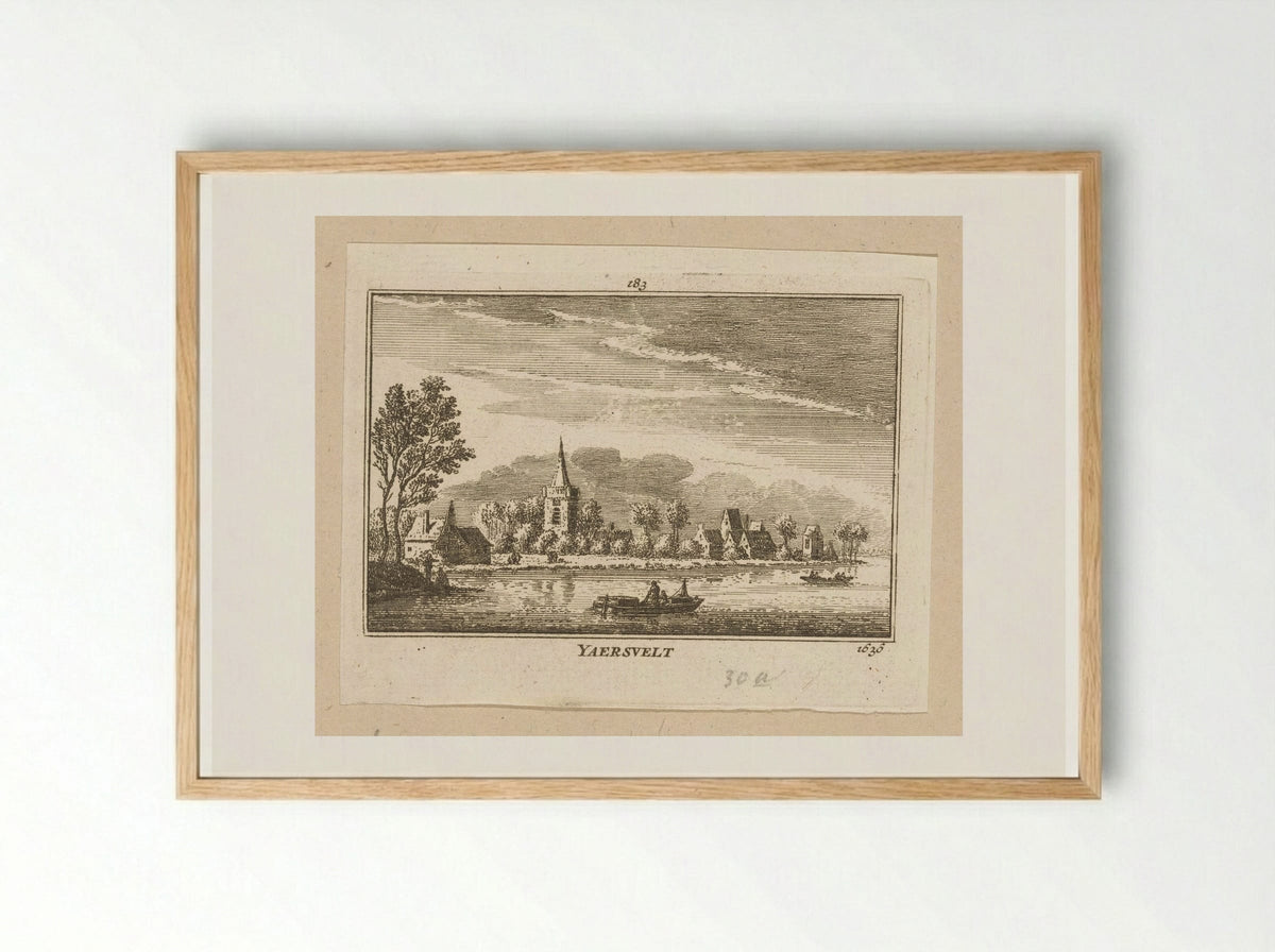 Gezicht op Jaarsveld - Abraham Rademaker - Framed Print Wood