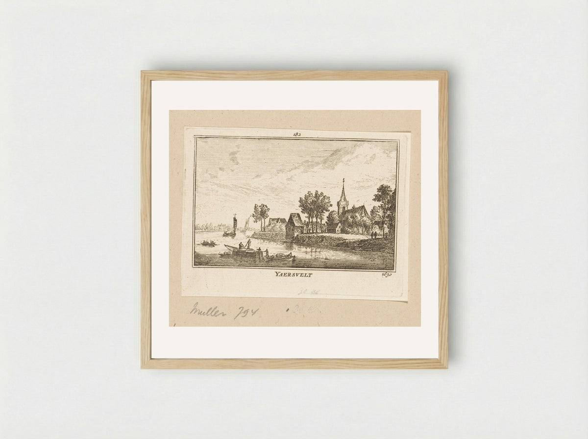 Gezicht op Jaarsveld - Abraham Rademaker - Framed Print Wood