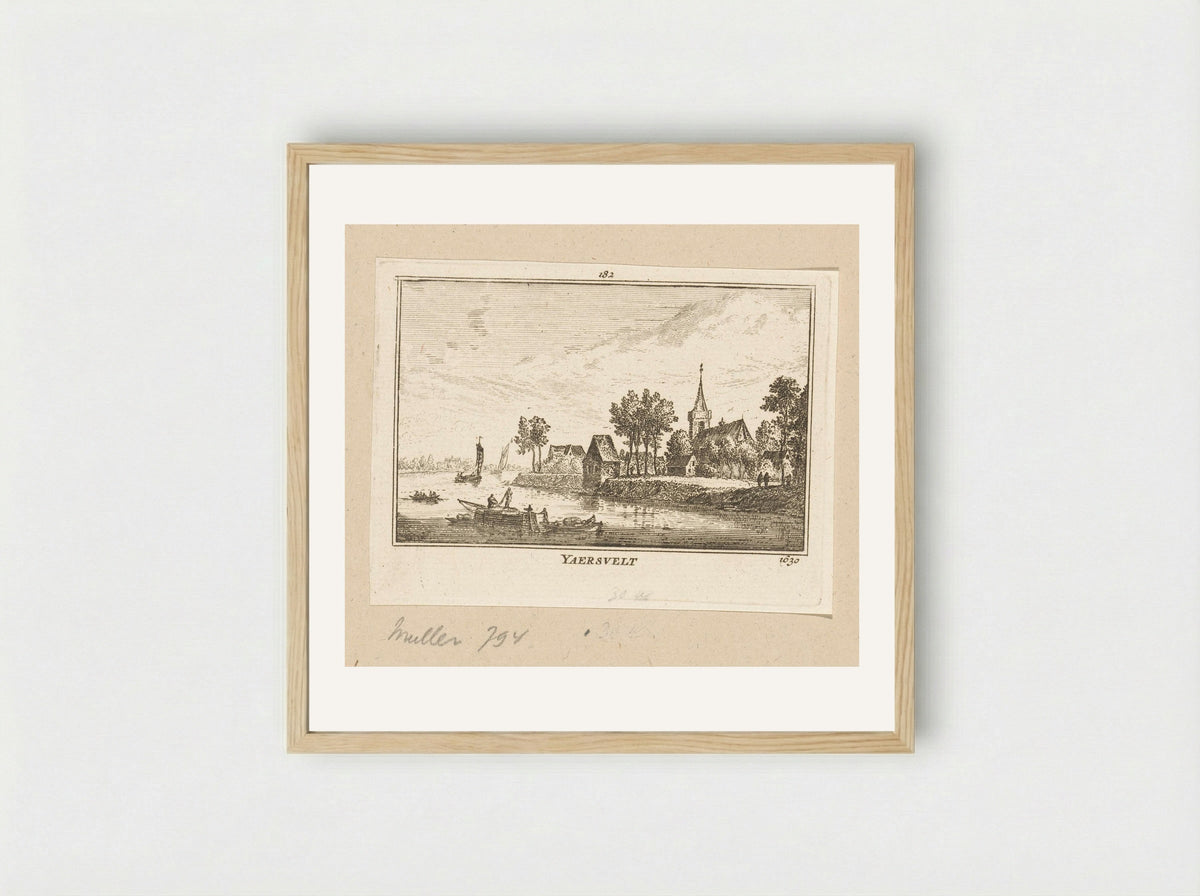 Gezicht op Jaarsveld - Abraham Rademaker - Framed Print Wood