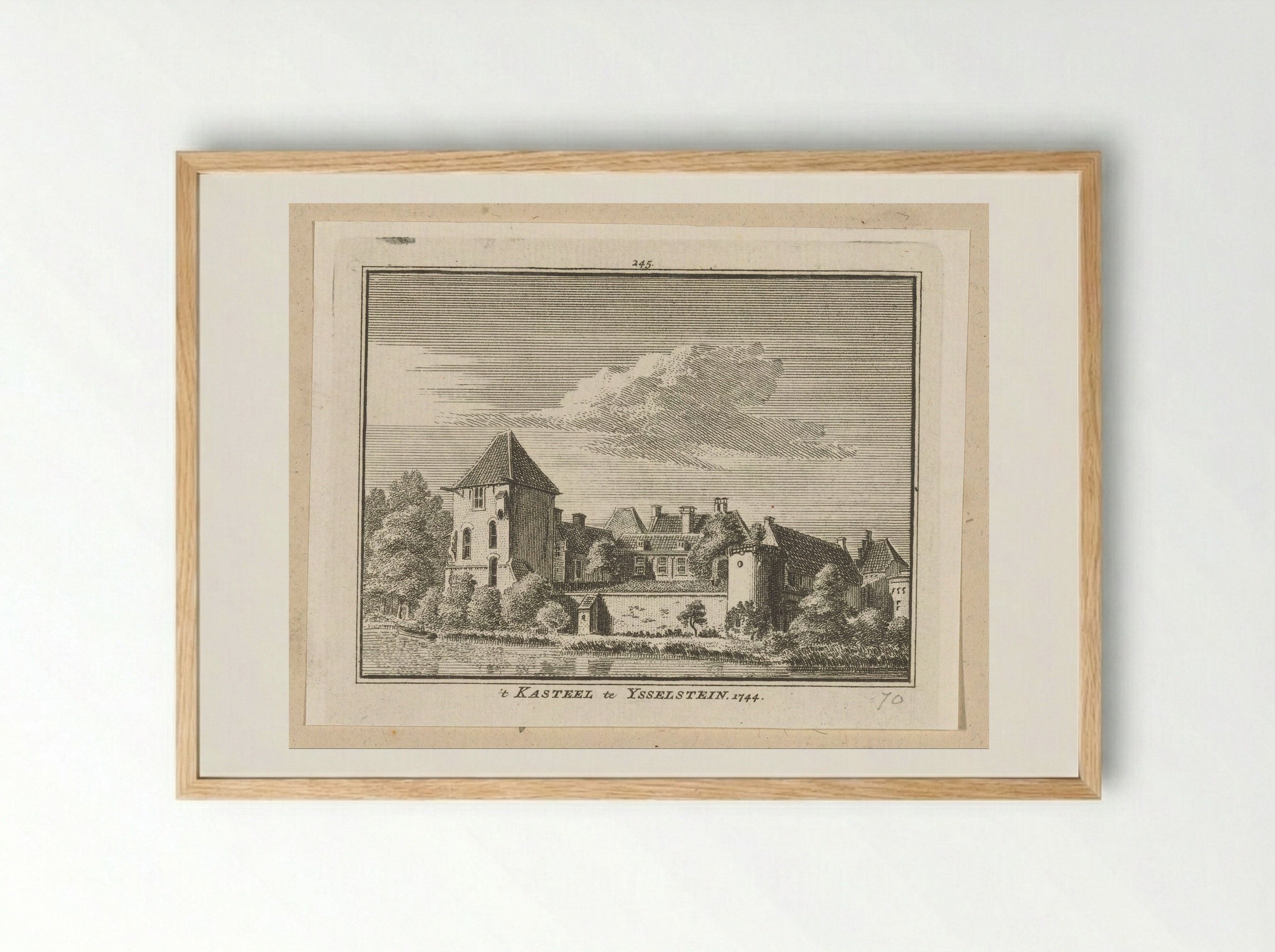 Gezicht op Kasteel IJsselstein - Hendrik Spilman - Framed Print Wood