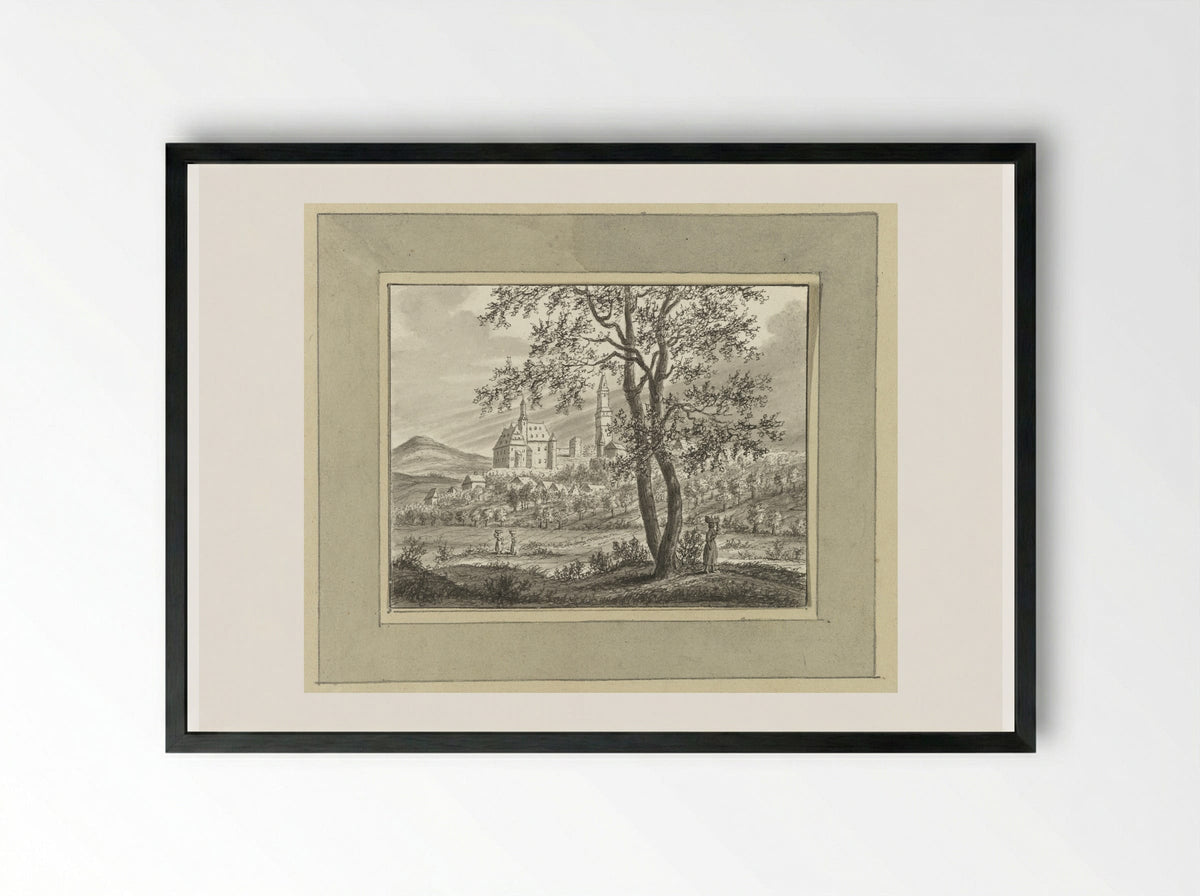 Gezicht op Kronenberg bij Frankfurt am Main - Ernst Willem Jan Bagelaar - Framed Print Black