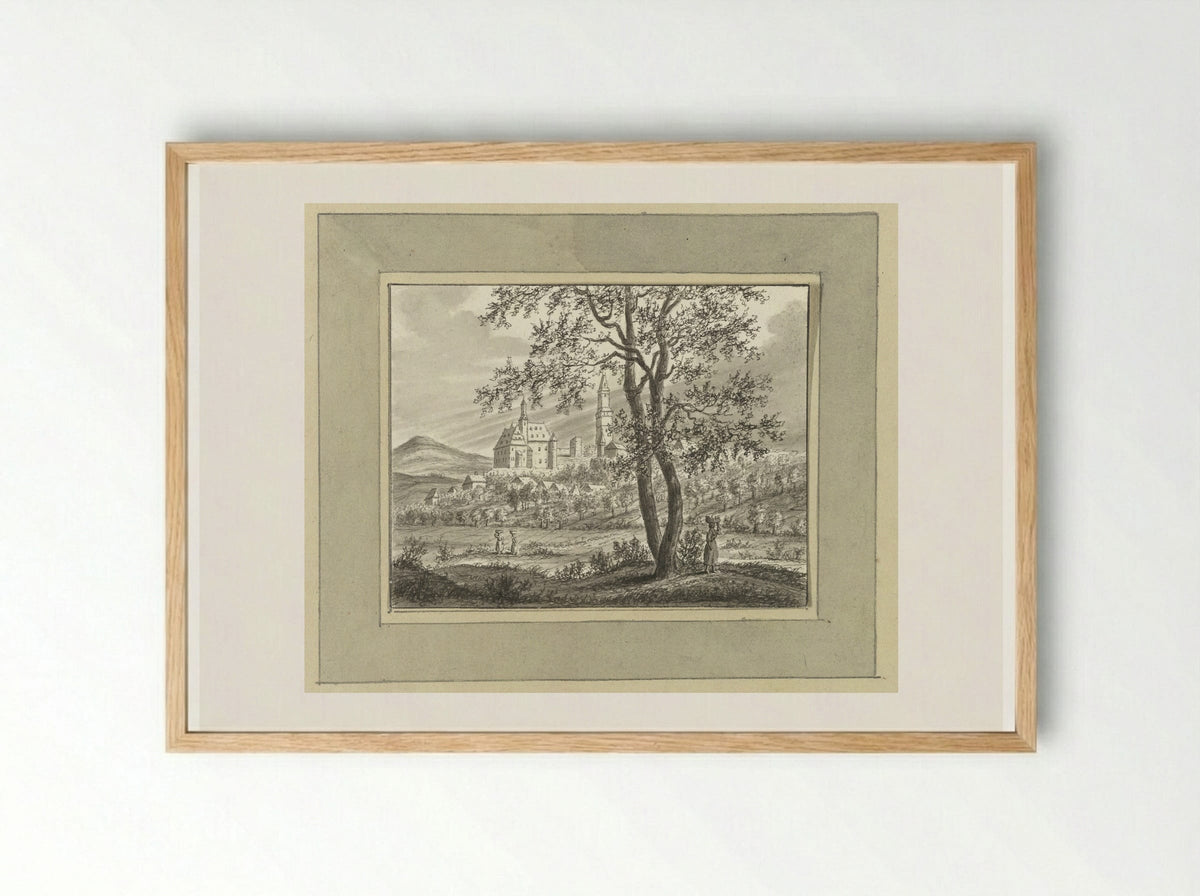 Gezicht op Kronenberg bij Frankfurt am Main - Ernst Willem Jan Bagelaar - Framed Print Wood