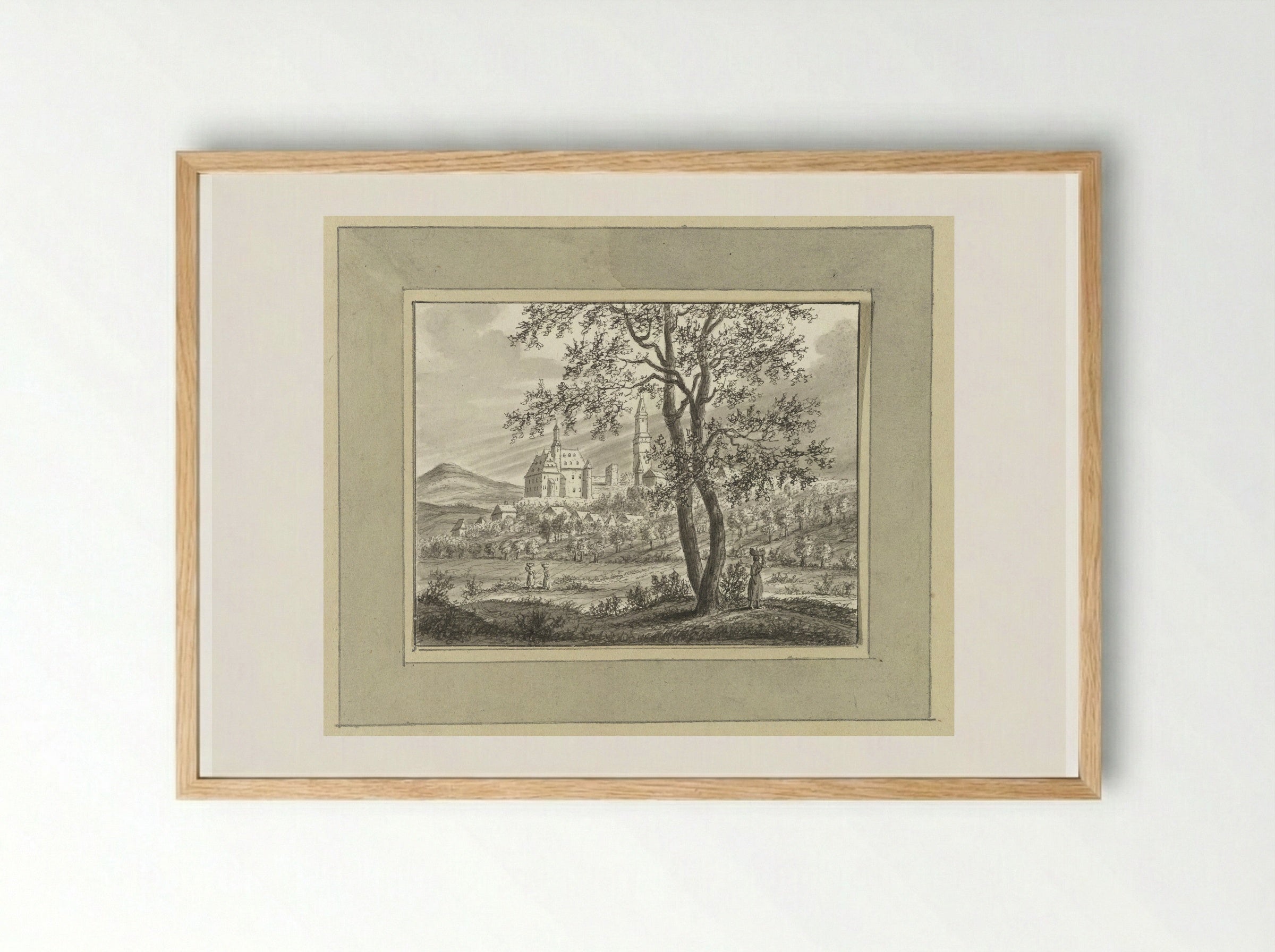 Gezicht op Kronenberg bij Frankfurt am Main - Ernst Willem Jan Bagelaar - Framed Print Wood