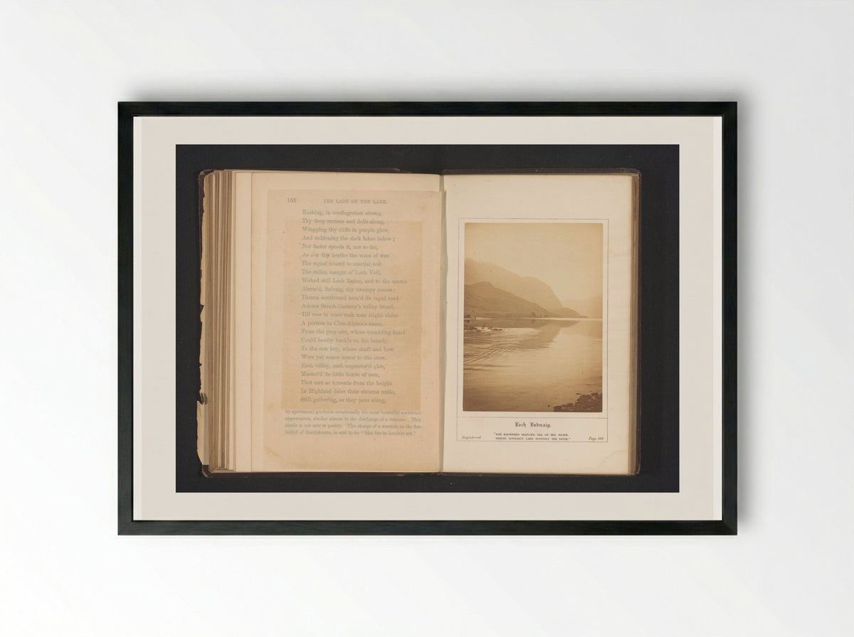 Gezicht op Loch Lubnaig - George Washington Wilson - Framed Print Black