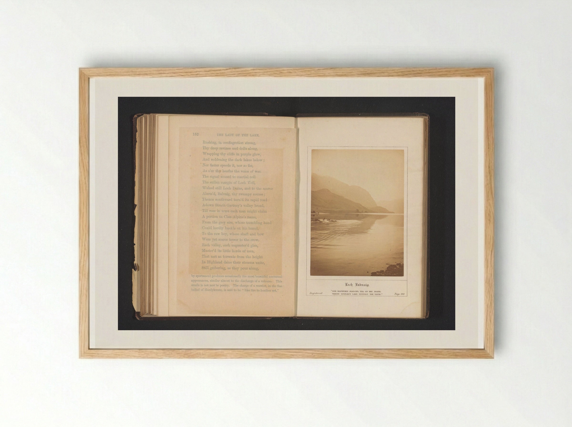 Gezicht op Loch Lubnaig - George Washington Wilson - Framed Print Wood