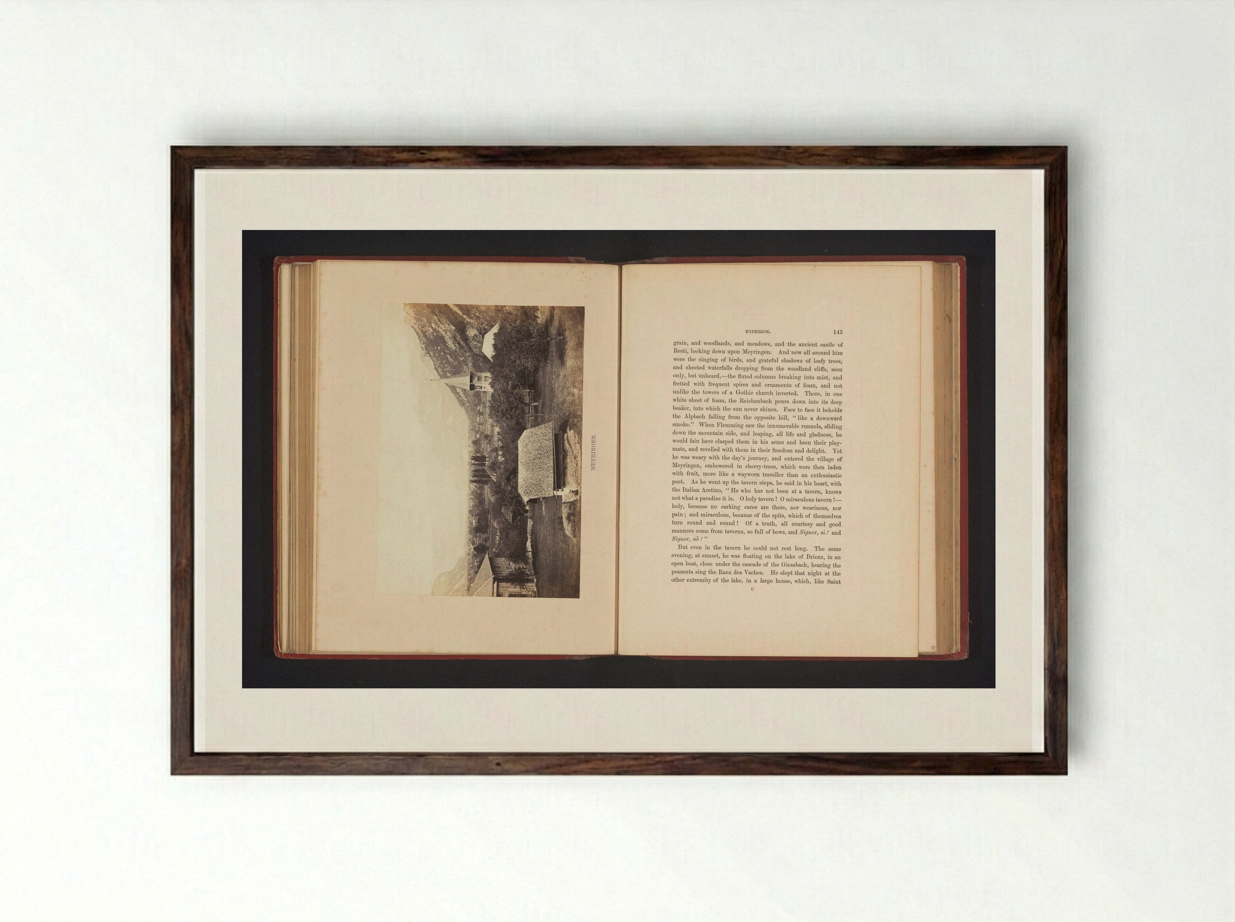 Gezicht op Meiringen - Francis Frith - Framed Print Dark Wood