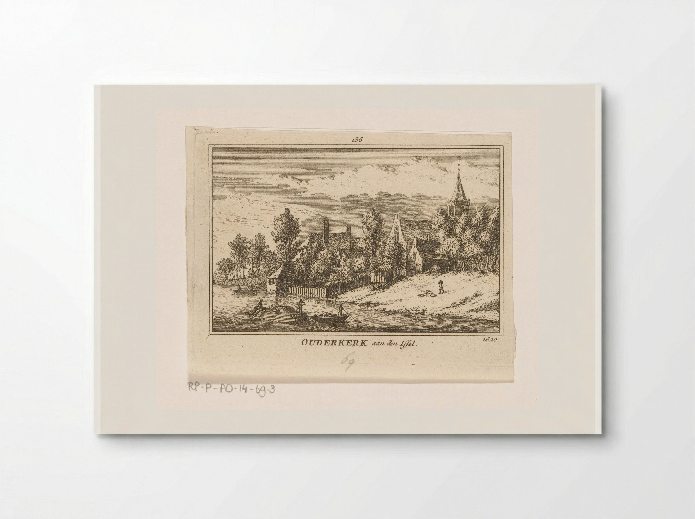 Gezicht op Ouderkerk aan den IJssel - Abraham Rademaker - Poster