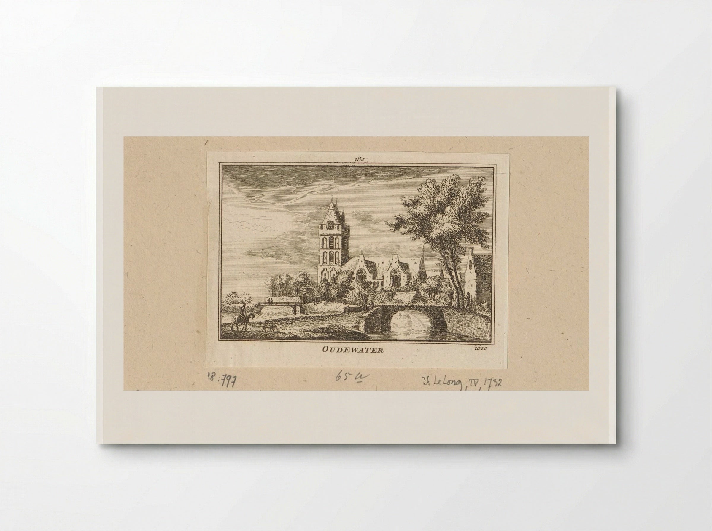 Gezicht op Oudewater - Abraham Rademaker - Poster