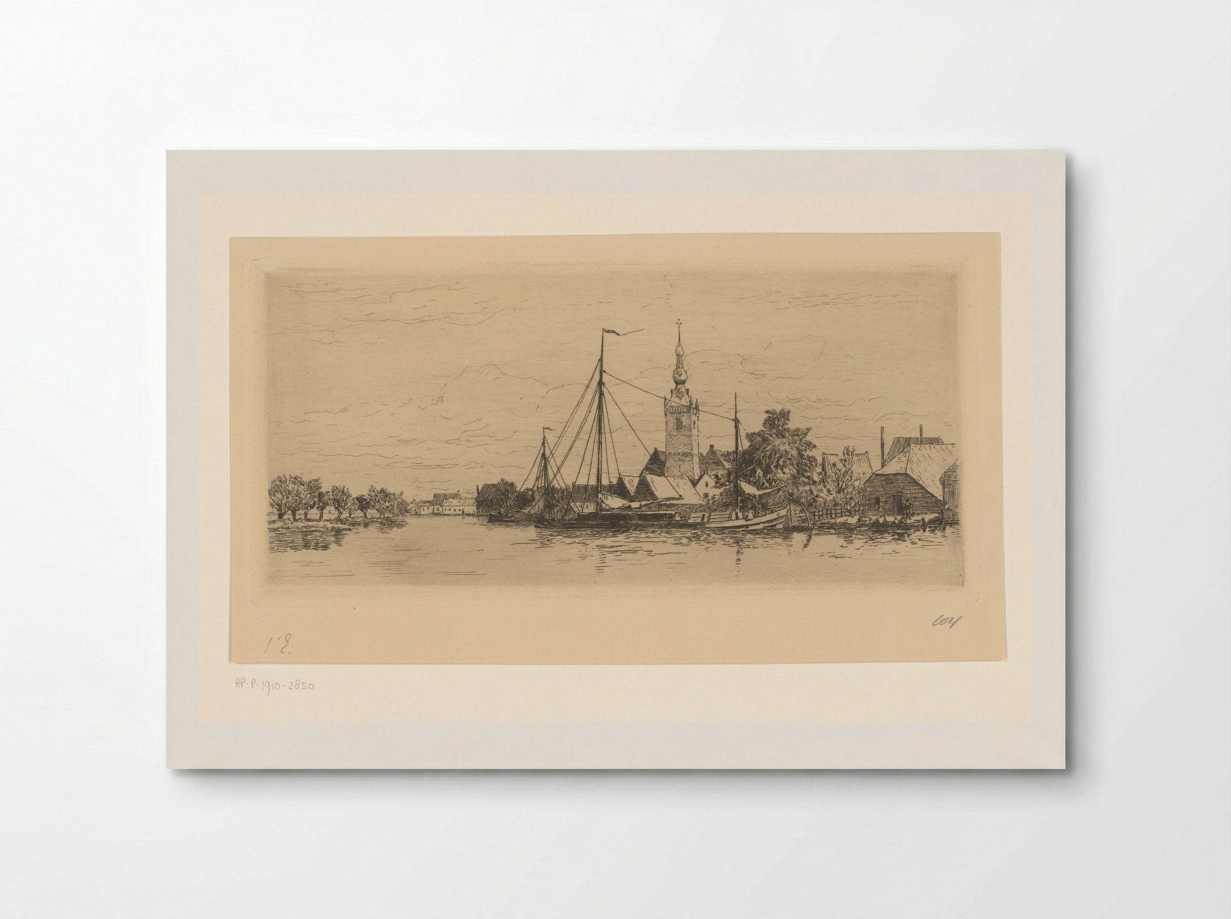 Gezicht op Overschie - Carel Nicolaas Storm van 's-Gravesande - Poster